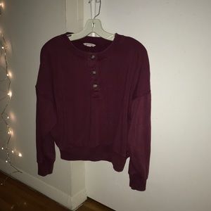 American Eagle Quarter Button Sweatshirt